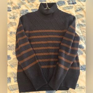 Ben Sherman textured shawl-collar sweater in a navy color and size XL